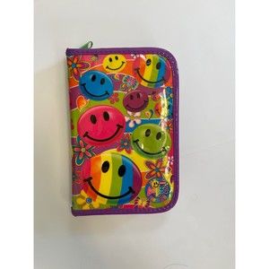 VTG RARE Lisa Frank Smiley Flower Power Butterflies Planner Storage Vinyl Agenda